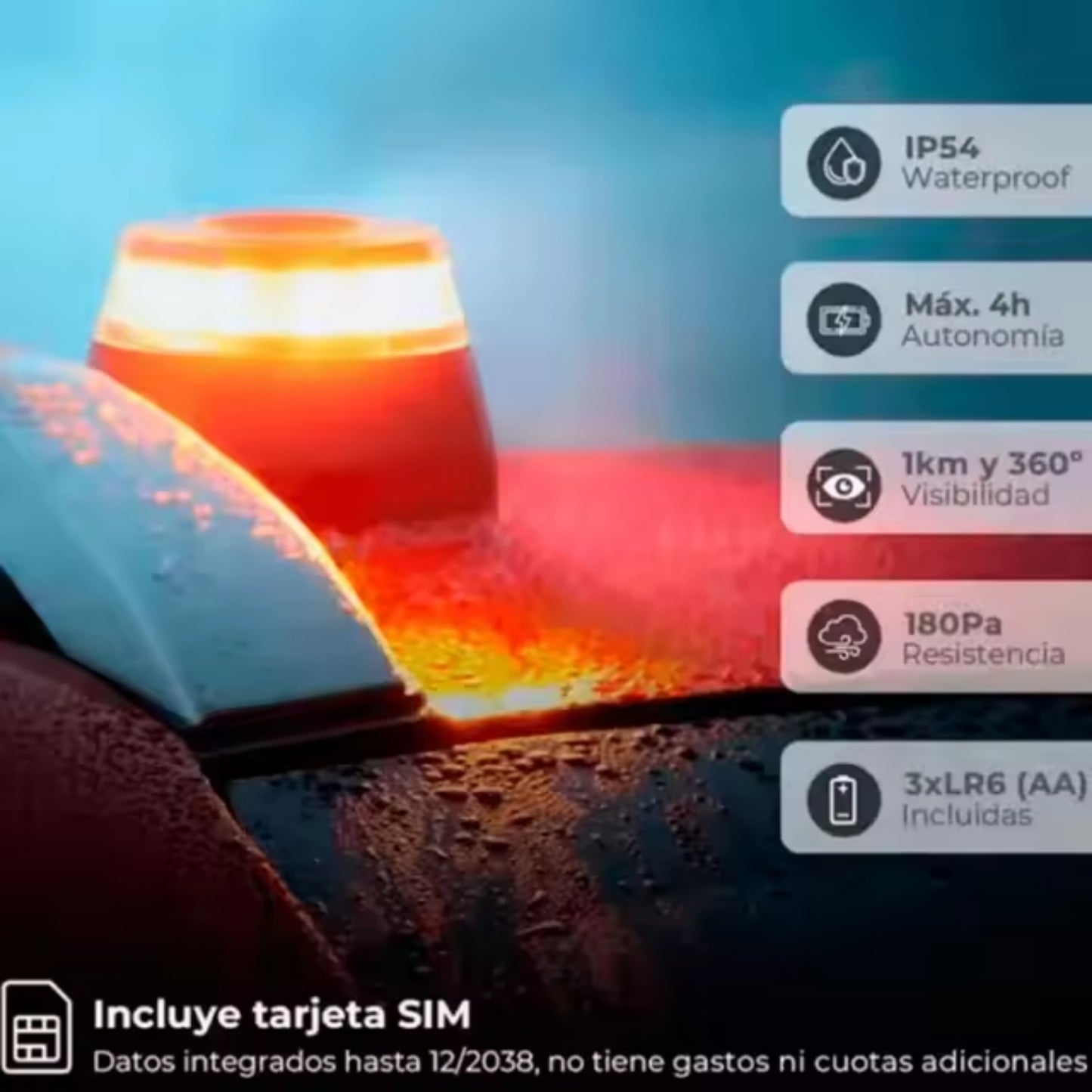 BalizaPRO Homologada 2ª generación Conectada con la DGT 3.0