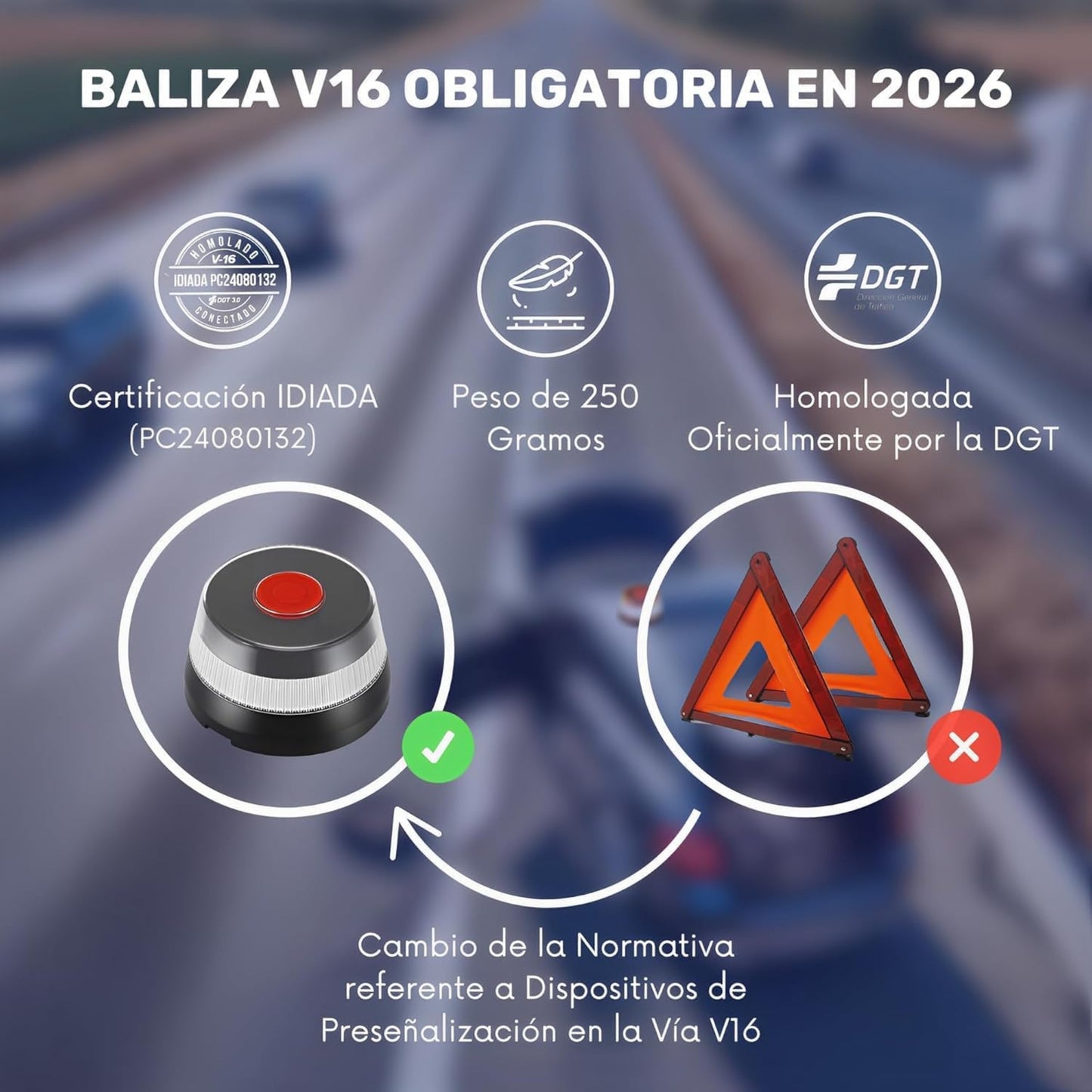 BalizaPRO Homologada 2ª generación Conectada con la DGT 3.0